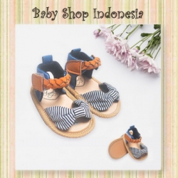 S940 Sepatu Sandal Vintage Salur navy  large